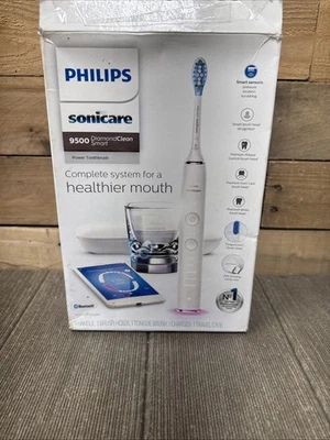 Philips Donate 9500 Diamond Clean Smart Power Toothbrush Missing 2 Brush Heads - Image 1 of 4