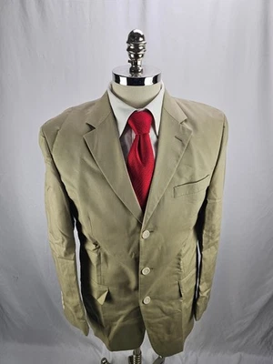 Jos. A. Bank Men's Beige Cotton Blend Blazer Jacket 40R - Image 1 of 4