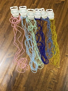 Darice Seed Beads Twister Beads Lot Of 5 36" Strands + 1 Partial-Jewelry Making - Picture 1 of 7