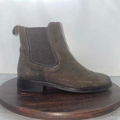 Thursday Duchess Botas Para Mujer 7.5 Oliva Oscuro Gamuza Tobillo Chelsea Botín Danite Foto 1 de 4