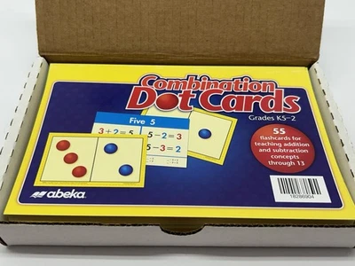 Abeka Book Combination Dot Cards Flashcards Grades K5-2 Math Addition ~ Complete - Image 1 of 4