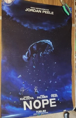 PÓSTER DE JORDAN PEELE KEKE PALMER FIRMADO NOPE 27x40 tamaño completo certificado de autenticidad original bajo Foto 1 de 3
