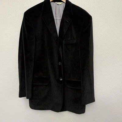 Casaco esportivo Wilke Rodriguez 44L blazer de veludo masculino preto - Imagem 1 de 4
