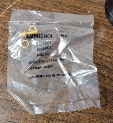 Amphenol 901-9209A RF Adapters Adapter SMA Jack to SMA Jack Bulkhead 50 ohm NEW  - Image 1 of 2
