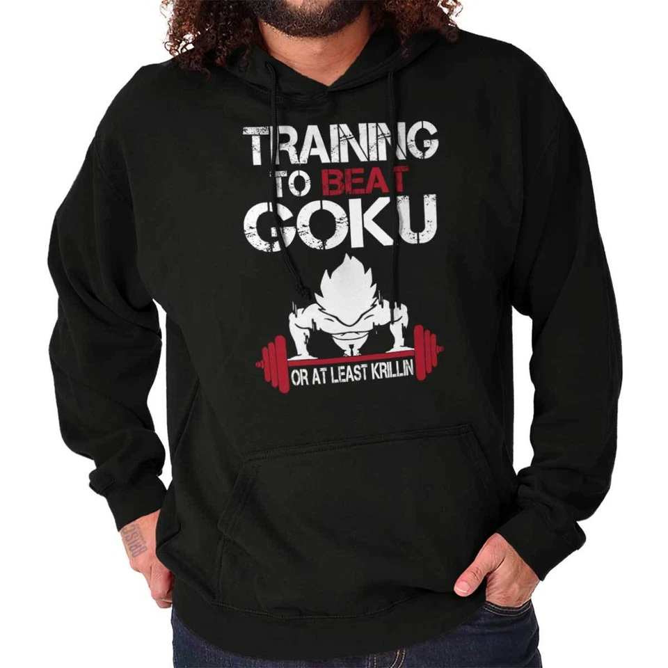 Anime Gimnasio Entrenamiento Entrenamiento para Vencer Krilin Hombres Sudaderas con Capucha Sudadera Prendas para el torso Foto 1 de 4