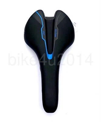 Giantt Cobalt Contact SLR Upright Bicycle Bike Saddle Black/Blue Carbon Rails - Image 1 of 4