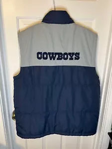 Dallas Cowboys Puffer Vest Mens Medium Reversible G-III Apparel NFL Football - Picture 1 of 6