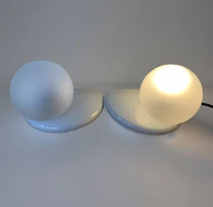Paires D’appliques Vintage Désign Space Age Globe Verre - Picture 1 of 18
