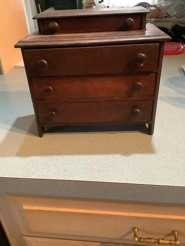 antique salesman sample Dresser Cover