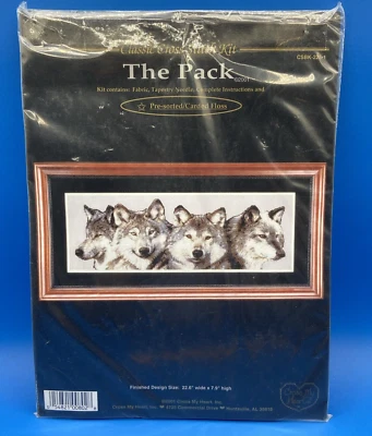 KIT punto de cruz The Pack WOLVES 22,6" ancho de colección nuevo stock antiguo lobo 2001 sin usar Foto 1 de 4