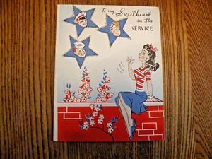 Original Vintage 1941-1945 WW2 Patriotic Greeting Card UNUSED. - Picture 1 of 3