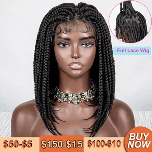 14 Inches Short Braided Wigs Synthetic Full Lace Wigs forBraids Synthetic Lace - Picture 1 of 13