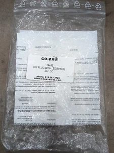 CO-AX Valve Inc. 14486 DIN Electric Plug With LED Form B 24VDC - Picture 1 of 2