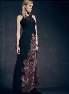 Free People Women's Maxi Dress Demeter Metal Beaded Boho $400.00 Size 0 XS