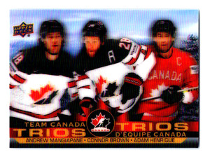 2021-22 UPPER DECK TIM HORTONS TEAM CANADA TRIOS MANGIAPANE/BROWN/HENRIQUE # T5