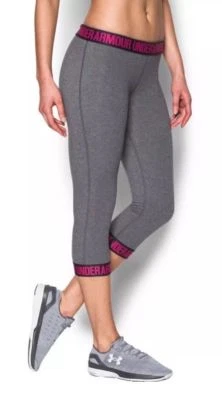 Under Armour WomensCapris Gray Power in Pink 1287130 - 092 Size  M NWT - Image 1 of 2