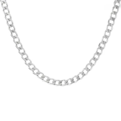 Collana argento 925  lunga 80 cm maglia grumetta - Immagine 1 di 2