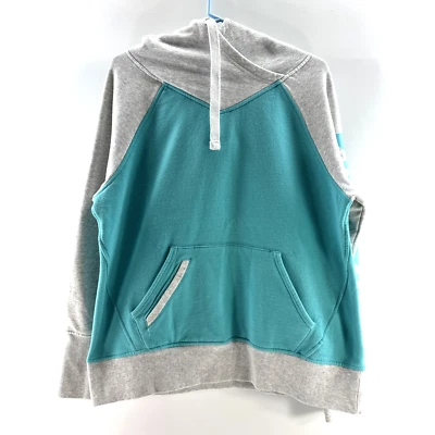 Fox Racing Hoodie WOMENS XL Society Pullover Fleece Turquoise Teal Gray EUC - Image 1 of 4
