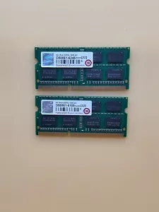 Transcend, 8GB x 2 Total of 16GB DDR3L 1600 SO-DIMM CL11 2Rx8 Laptop Rams* - Picture 1 of 2