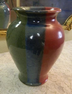 Studio Rainbow Art Pottery 8" Vase Artisan Artist Signed Shelton - Picture 1 of 4