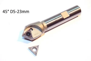 1x TCMT16T304-HM (Sorte P25/ M20)+ 1x 45° Fasenfräser (D5-23mm) Schaft=16mm - Bild 1 von 2