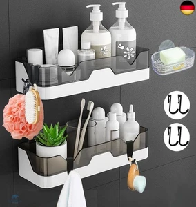 EigPluy 2 Stück Badezimmer Regal, Ohne Bohren Badezimmerregale, Duschregal - Bild 1 von 6