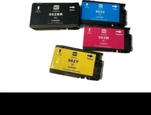 4-Pack Replacement For HP 962XL Black & 962 Color Ink Officejet Pro 9010  - Foto 1 di 3