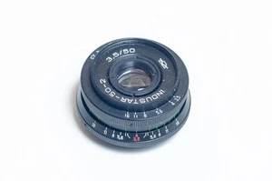 Industar-50-2 3.5/50 50mm f3.5 M42 pancake Soviet lens. MINT - Picture 1 of 9