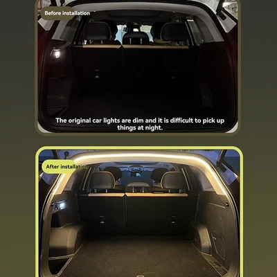 MARKENLOS Car Trunk Light Ambient Light Led No Wiring Auto Sensor Tailgate Light Strip