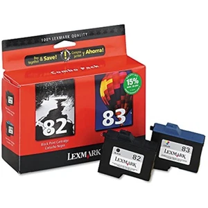 Paquete combinado de cartuchos de tinta Lexmark 82 negro y 83 colores (18L0860) - Imagen 1 de 1