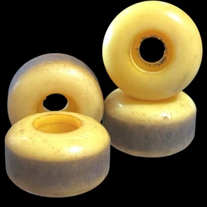Vintage Early 1990’s Skateboard Wheels 52mm 101a Blank Off White Small Wheels - Picture 1 of 24