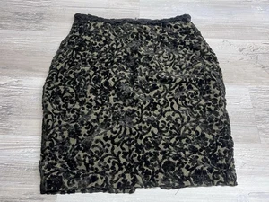 Minigonna vintage Y2K indie sleaze velluto floreale Xora nera stravagante vedi foto - Foto 1 di 7