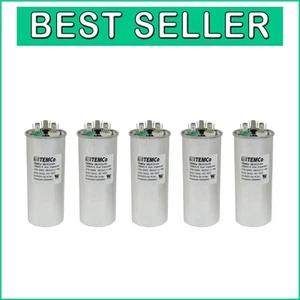 Cost-Effective 5-Pack 40+5 uF HVAC Capacitors - Reliable Motor Performance - Picture 1 of 8