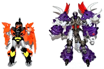 Transformers Beast Hunters Predaking & Age Of Extinction Dinobot Slug Figures - Image 1 of 4