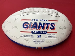 NFL New York Giants Stamp Signed Football with Stand  and Pump. Uninflated. - Picture 1 of 10