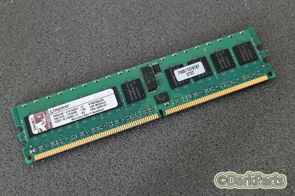 Kingston KTM2865/2G 1GB Server Memory RAM PC2-3200R - Photo 1/1