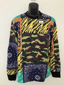 The Hundreds Collage L/S AOP Camo Bandanna Shirt L Multicolor Skater Streetwear - Picture 1 of 12