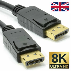 Premium Displayport M/M Cable v1.2 Display Port to DP Cord Male to Male 2K*4K - Picture 1 of 2