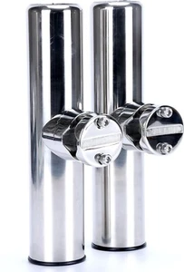 2PCS Stainless Steel Clamp on Boat Fishing Rod Holder for Rails Mount 7/8" to 1" - Picture 1 of 9