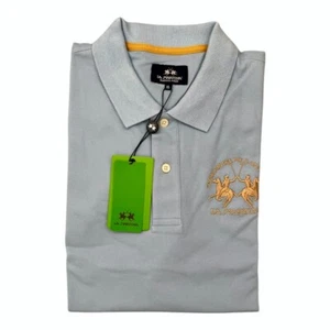 Polo LA MARTINA manga corta hombre hombre Polo S/S Piquet azul claro Regular Fit NUEVO - Imagen 1 de 16