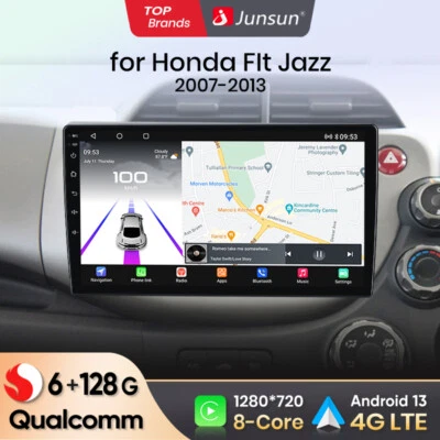 QualcommChip 6+128G Carplay Android Autoradio Für Honda Fit Jazz 2008-13 GPS Nav - Bild 1 von 4