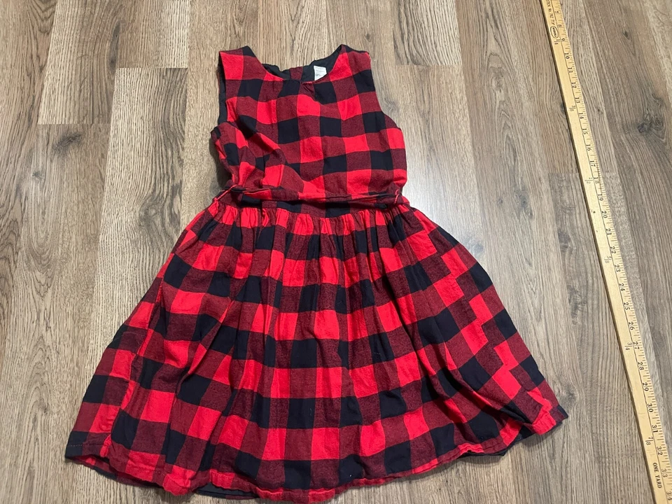Carter's 连衣裙,女孩 6 码,黑色红色,布法罗,无袖 — 第 1/4 张图片