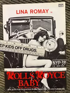 1975 "Rolls Royce Baby" German Sexploitation Folded Poster Flyer Lina Romay - Picture 1 of 3
