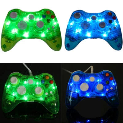 Glowing Wired Xbox 360 Gamepad Remote Controller for Xbox 360/360 Slim Console - Image 1 of 4