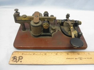 Vintage 1800s MESCO KOB Training Set with Buzzer -NR RADIOORPHANAGE - Zdjęcie 1 z 6