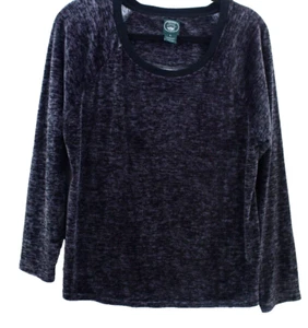 Laura Ashley Pullover Top Womens Velvet Long Sleeve Whimsigoth Grunge Size Large - Picture 1 of 8