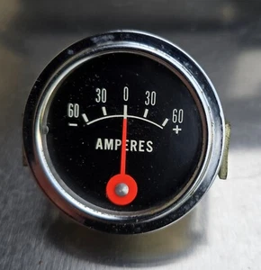 Vintage Unbranded Alternator Amp Ammeter Gauge -60 to +60 - Picture 1 of 7