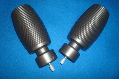 2 remates Shibuya de metal de diseño KIRSCH para poste de 1 3/8" 1831691 negro bronce Foto 1 de 3