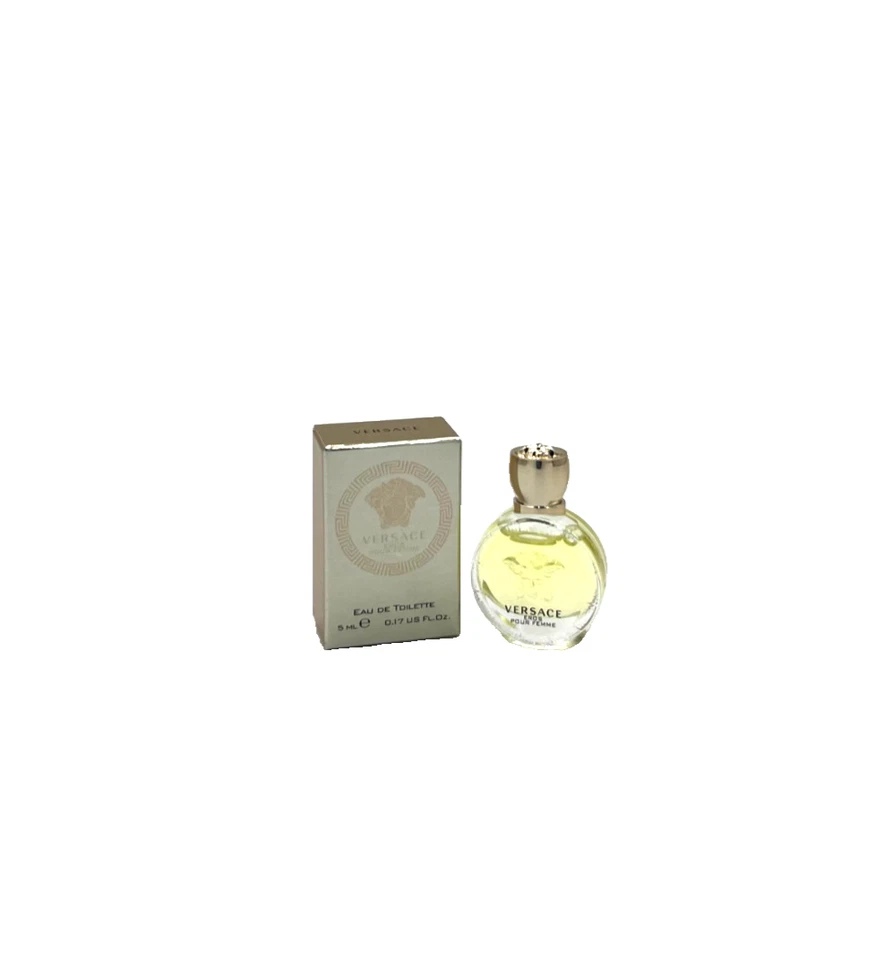 Versace Eros Pour Femme Eau De Toilette EDT Splash Mini .17 Oz 5 Ml X 2 Pcs