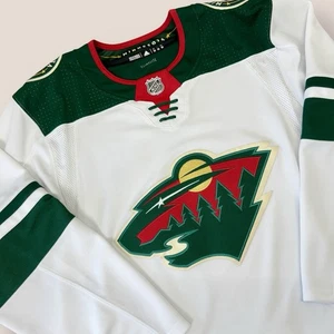 Minnesota Wild Jersey Mens Size 52 Large White NHL Hockey Adidas Climalite Road - Picture 1 of 11